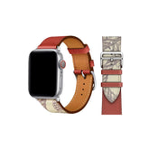 Curea Ceas Apple Watch Leather Burgundy Design Seria 5/6/7/8/9 Ultra (Piele Burgundy) MOFT
